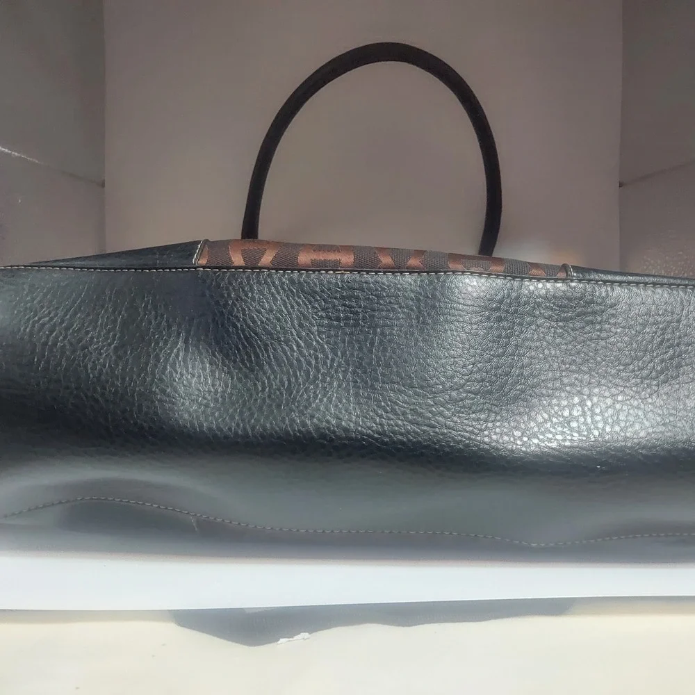 Etienne Aigner Satchel Handbag‎ Purse Brown Monogram Logo Designer Tote Bag